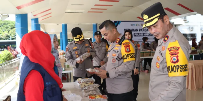 Polres Maros Gelar Gerakan Pangan Murah, Libatkan UMKM di Lapangan Pallantikang